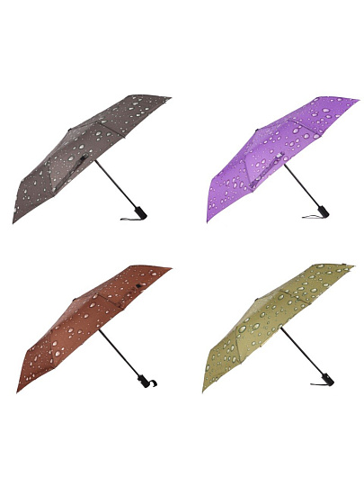 Зонт унисекс, автомат, 8 спиц, 96 см, металл, пластик, эпонж, в ассортименте, 302-018