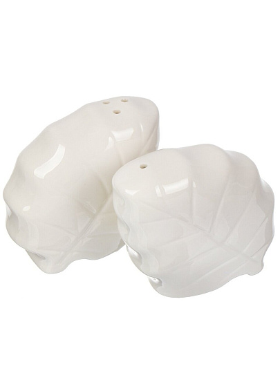 Набор для специй керамика, бамбук, 3 шт, на подставке, Листья, Y6-6460