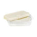 Контейнер пищевой пластик, 0.9 л, слоновая кость, прямоугольный, Violet, Push, 4920926 - фото 2