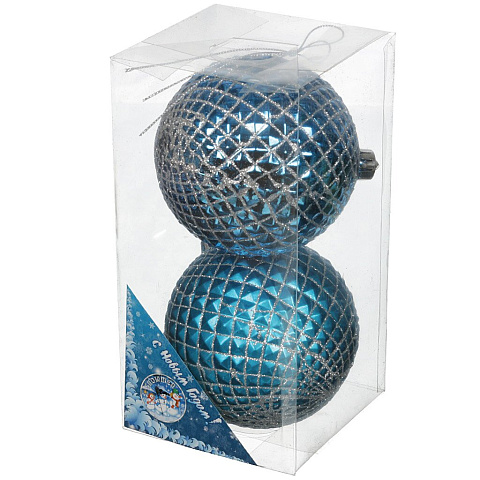 Елочный шар Snowmen, Шишка, 2 шт, в ассортименте, 10 см, в ПВХ упаковке, Е92027