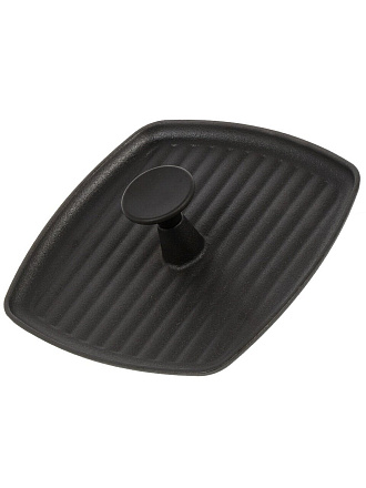 Пресс для гриля чугун, 23 см, Mallony, Pressa, кнопка бакелит, бакелитовая ручка, квадрат, 985062