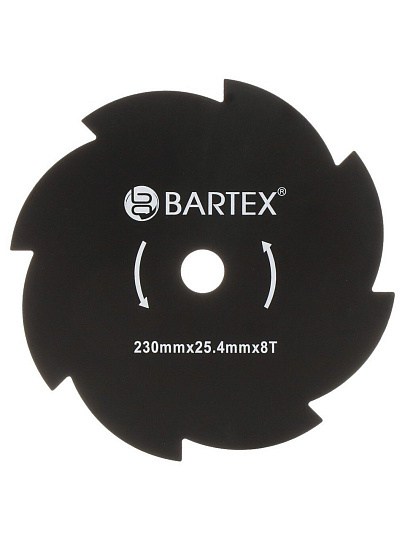 Нож для триммера 8 зубьев, 230 мм, посадочный диаметр 25.4 мм, 1.6 мм, Bartex