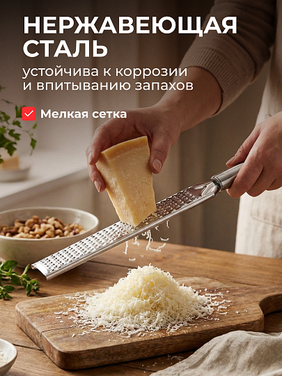 Терка ручная 32.5 см, нержавеющая сталь, Y4-7663, металлик