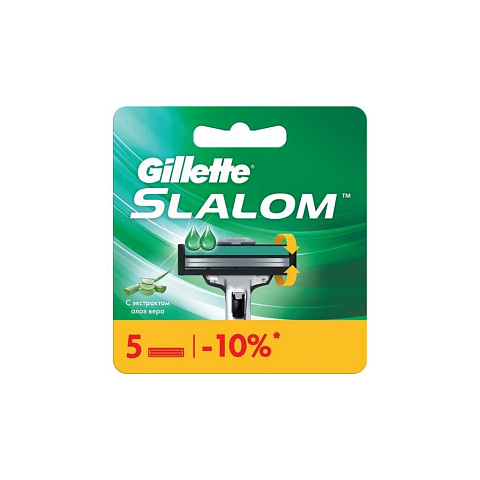 Сменные кассеты для бритв Gillette, Slalom Plus, для мужчин, 5 шт