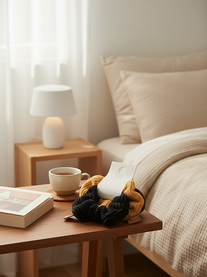 Набор резинок полиэстер, из ткани, 3 цвета, темные тона, A110082