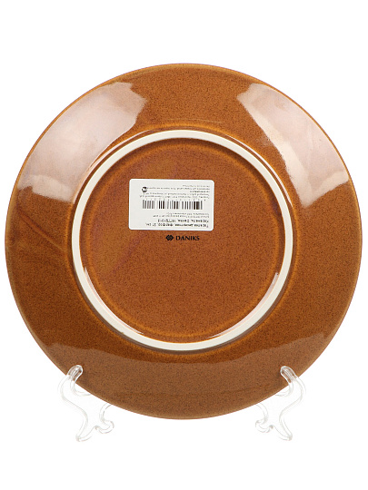 Тарелка десертная, фарфор, 21 см, Карамель, Daniks, 15ТП21013