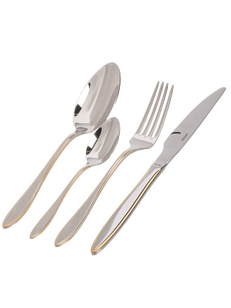 Набор столовых приборов нержавеющая сталь, 24 предмета, подарочная упаковка, Apollo, Charles, CHR-24