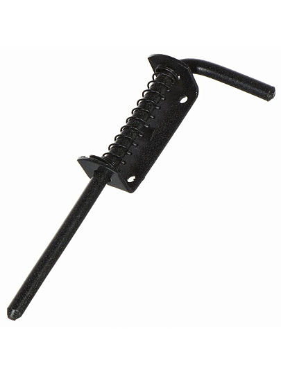 Засов накладной, ригель круглый, НОЭЗ, L-250 мм, 20382, черный