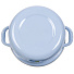 Набор посуды эмалированная сталь, 6 предметов, кастрюли 2, 3, 4 л, Керченский металлургический завод, Лен-1, голубой - фото 5