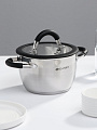 Кастрюля нержавеющая сталь, 1.9 л, крышка стекло, Daniks, Орландо, GS-01435-16CA, серебристая, индукция - фото 8