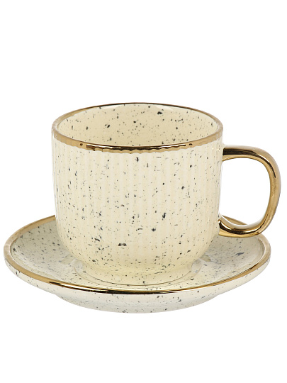 Набор чайный фарфор, 12 предметов, на 6 персон, 220 мл, Jewel, Пудинг, ПС0002-14