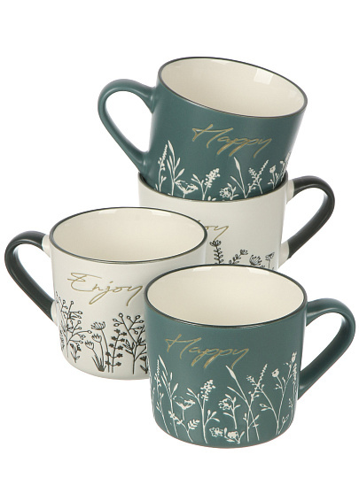 Кружка керамика, 4 шт, 440 мл, Милли, Daniks, BR404/4452