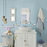 Набор для ванной зеркало, 8 предметов с металлическими накладками, 37.9х55.1 см, прямоугольный, снежно-белый, с полочкой, Berossi, Вива стиль, HB 10401000 - фото 2