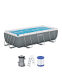 Бассейн каркасный Bestway, 404х201х100 см, Power Steel Rectangular, 56441, фильтр-насос, лестница, 6478 л - фото 5
