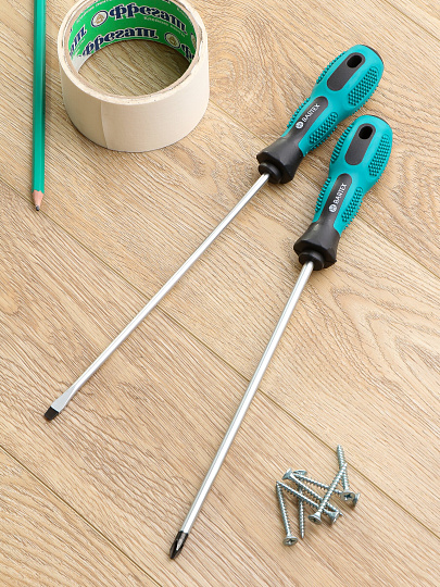 Набор отверток 2 предмета, Bartex, PH2x6, SL5x4.5, двухкомпонентный, блистер