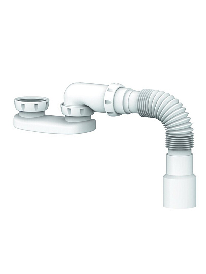 Сифон для душевого поддона, 40х40/50, полипропилен, Unicorn, G12