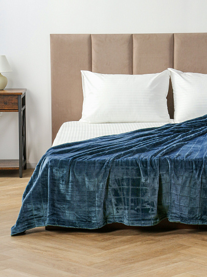 Плед 200х240 см, микрофибра, 100%пэ, Silvano, Берлин, темно-синий