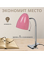 Светильник настольный на прищепке, E27, 60 Вт, серебристый, абажур розовый, Ultraflash, UF-376 C14, 14600 - фото 8