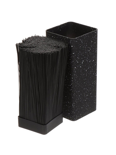 Подставка для ножей, пластик, 11х11х22 см, черный мрамор, Y4-5431