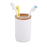 Стакан для зубных щеток, пластик, белый, Альтернатива, Бамбук, М8052 - фото 3