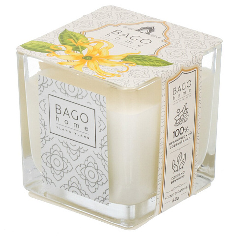 Свеча декоративная ароматическая, в стакане, Иланг-иланг, 88 гр, BGT0201