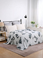 Плед 1.5-спальный, 150х200 см, велсофт жаккард, 100% полиэстер, Silvano, Животные Енот, серый, 150/202-CLF/LA