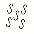 Крючок для рейлинга одинарный, 5 штук, черный матовый, Trodos, АЕ-414, 101351 - фото 2
