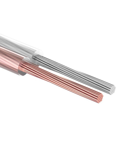 Провод акустический, 2х0.5 мм², 100 м, прозрачный, Rexant, Silicon Plus, 01-6303
