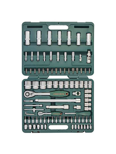 Набор слесарных инструментов Jonnesway, S04H52494S, 1/2&quot;, 1/4&quot;, кейс, 94 предмета