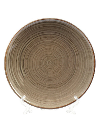 Тарелка обеденная, керамика, 26 см, круглая, Verde бежевый, Daniks, ST2155