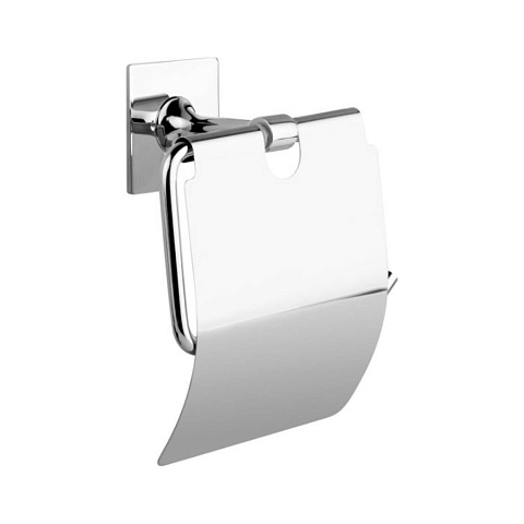 Держатель для туалетной бумаги, с крышкой, металл, хром, Kleber, Expert, KLE-EX015