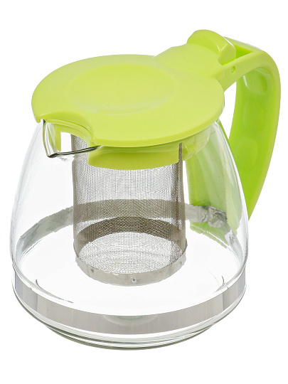 Чайник заварочный стекло, 0.7 л, с ситечком, Barouge, BF-502, зеленый