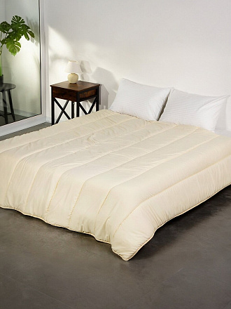 Одеяло 2-спальное, 172х205 см, Овечья шерсть, 250 г/м2, всесезонное, чехол 100% полиэстер, кант, Майская ночь