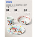 Набор посуды керамика, 3 шт, Пони, тарелка 18см, салатник 15см/350мл, кружка 230мл, Daniks, C589 - фото 8