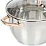Набор посуды нержавеющая сталь, 4 предмета, кастрюли 1.8,3.9 л, индукция, Daniks, Мадрид Gold, SD-334G - фото 3