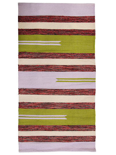 Коврик 0.55х1 м, Sindbad, прямоугольный, многоцветный, хлопковый, хлопок, толщина 4 мм, ручное плетение, 6080