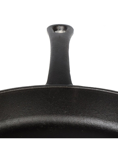 Сковорода чугун, 28 см, Гардарика, литая ручка, с ушком, индукция, 00128