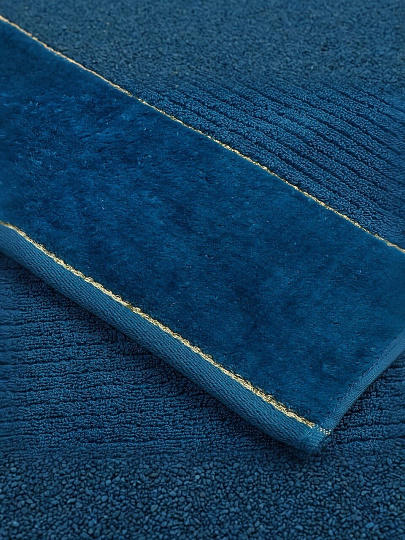 Полотенце банное 50х90 см, 100% хлопок, 500 г/м2, Оксфорд, синее, Узбекистан, 32165090