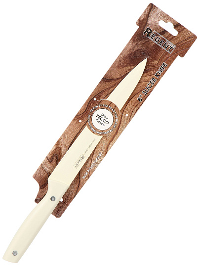 Нож Regent Inox, Becco Bianco, разделочный, нержавеющая сталь, 20.5 см, рукоятка пластик, 93-KN-BB-3