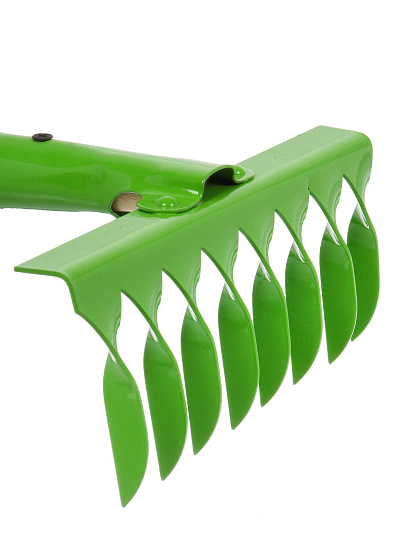 Грабли 8 зуб, сталь, HouseLoft, клепанная тулейка, садовые, черенок деревянный, ГВ8КЛ01