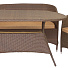 Мебель садовая Верона искусственный ротанг CV003 (стол, 2 кресла, диван), коричневый - фото 3