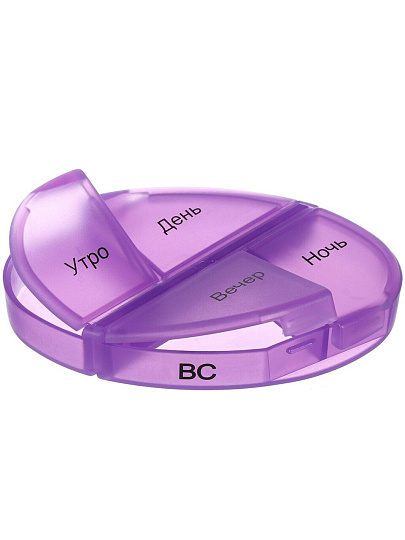 Таблетница для лекарств 9.6х5.7х12 см, белая, на 7 дней, 4 приема, пластик, Aqwin, BS0313J