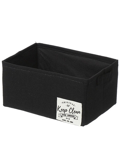 Корзина для хранения, 28х20х14 см, прямоугольная, черная, A290109