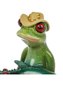 Фигурка декоративная полистоун, Лягушка с рыбой, 9х6.5х15.5 см, A020242 - фото 2