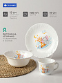 Набор посуды стеклокерамика, 3 шт, Слоник и Жираф, тарелка 19см, пиала 15см, кружка 190мл, Daniks - фото 2
