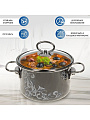 Кастрюля эмалированная сталь, 2 л, крышка стекло, Vitross, Iseberg, 8SD165S, мокрый асфальт, индукция - фото 10