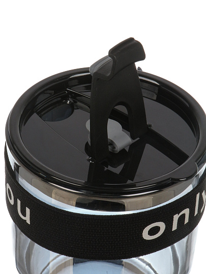 Стакан 320 мл, стекло, с трубочкой, в ассортименте, B060512