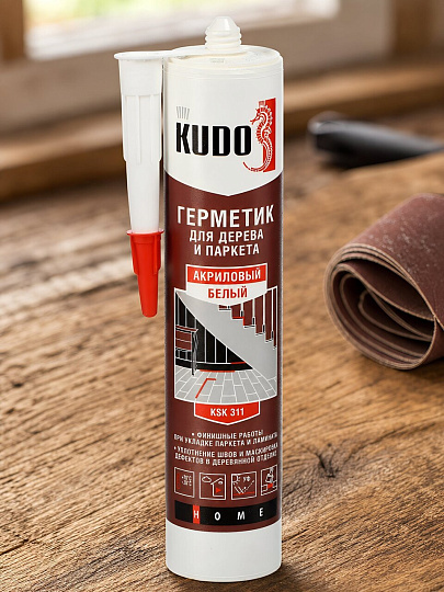 Герметик акриловый, для дерева, KUDO, KSK-311, 280 мл, белый