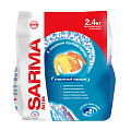 Стиральный порошок Sarma, 2.4 кг, ручной + автомат, Active Горная свежесть