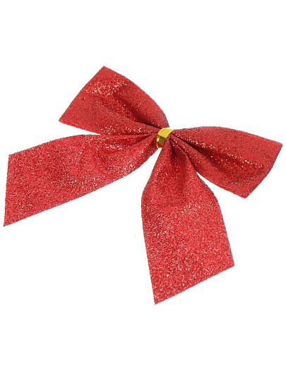 Набор елочных украшений Бант, 6 шт, красный, 8.5х7.5 см, SYHDJ-3419111A